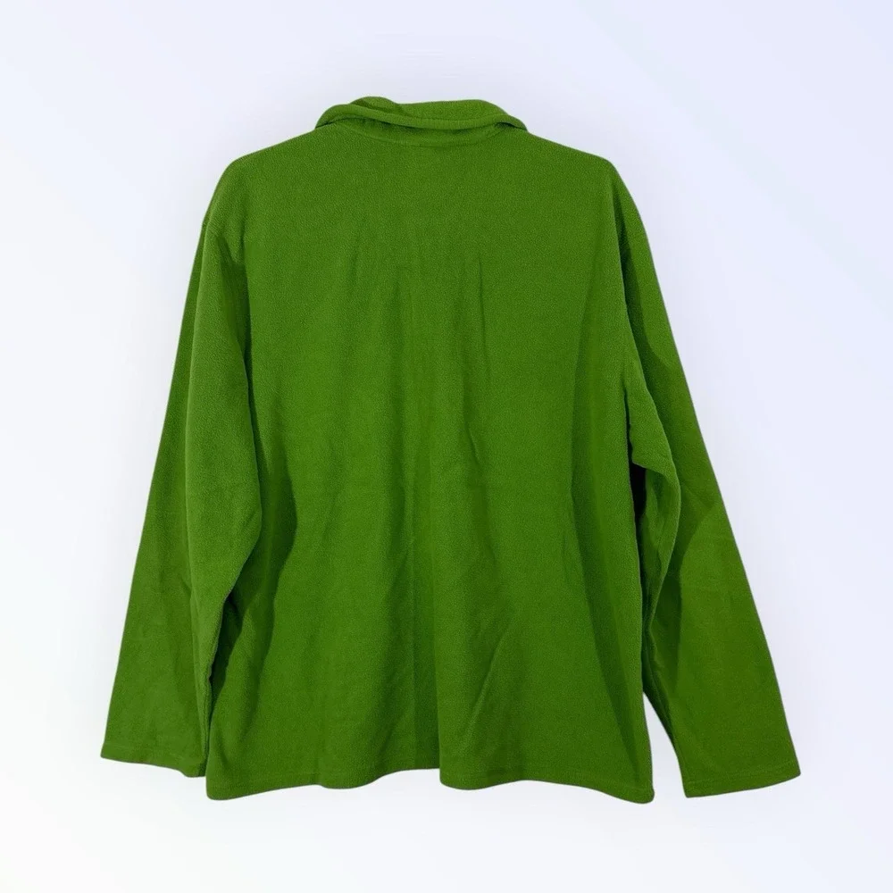 The North Face Green Fleece Quarter-ZIP Jacket MENS XL